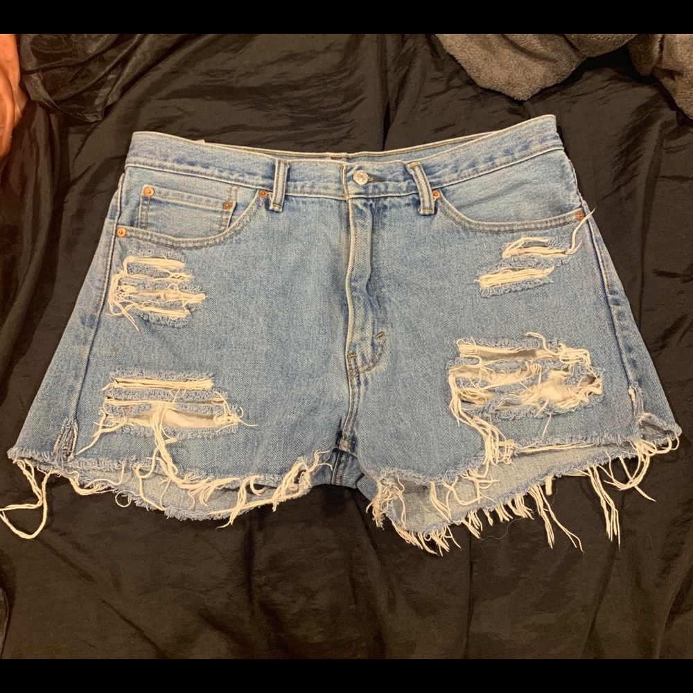 Levi’s 505 Distressed Jean Shorts